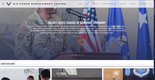 Security scan screenshot of https://www.afsc.af.mil/Home-2/