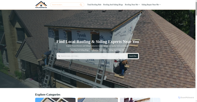Security scan screenshot of https://totalroofingandsidinginc.com