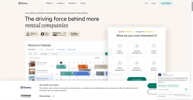 Security scan screenshot of https://guesty.com