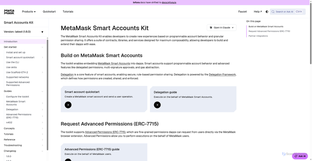 Security scan screenshot of http://metamask-docs-fbv47wj26-consensys-ddffed67.vercel.app/smart-accounts-kit