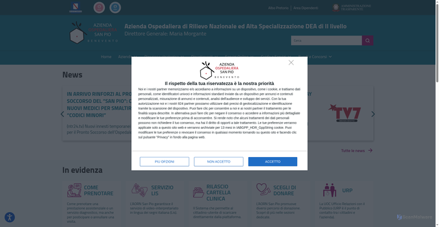 Security scan screenshot of https://www.aosanpio.it