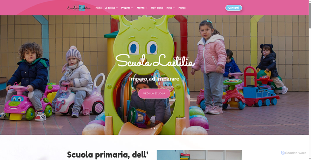 Security scan screenshot of https://www.scuolalaetitia.it/