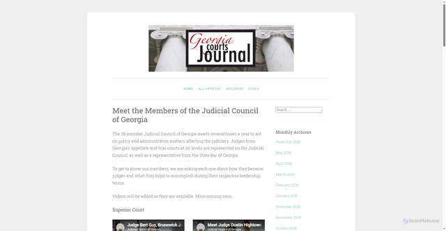 Security scan screenshot of https://georgiacourtsjournal.org/meet-the-members-of-the-judicial-council-of-georgia/