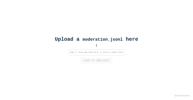 Security scan screenshot of http://piss-moderation.pages.dev/