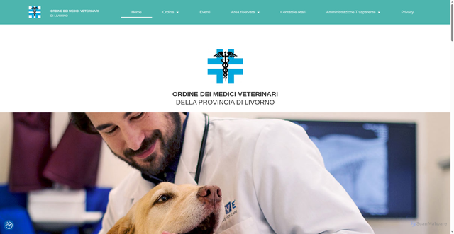 Security scan screenshot of https://www.ordineveterinarilivorno.it/