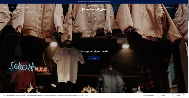 Security scan screenshot of https://www.broadwayandsons.com/