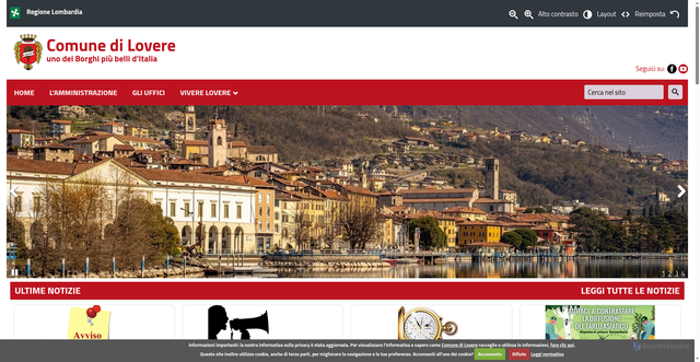 Security scan screenshot of https://www.comune.lovere.bg.it/