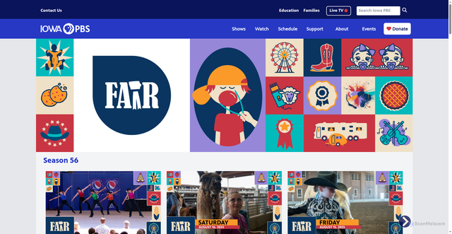 Security scan screenshot of http://www.iowapbs.org/shows/fair
