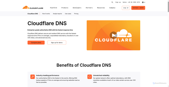 Security scan screenshot of https://kay.ns.cloudflare.com