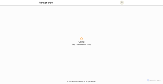 Security scan screenshot of https://zone20-student.renaissance-go.com