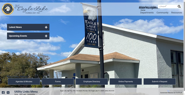 Security scan screenshot of https://www.eaglelakefl.gov/