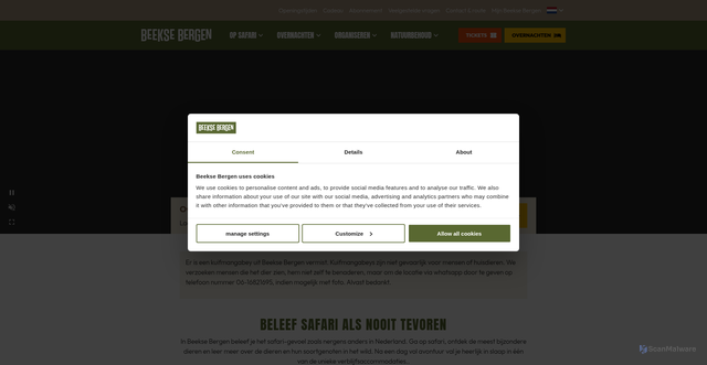Security scan screenshot of https://beeksebergen.nl