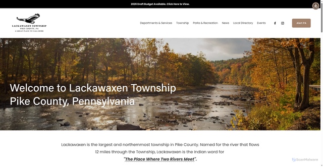Security scan screenshot of https://www.lackawaxentownshippa.gov/