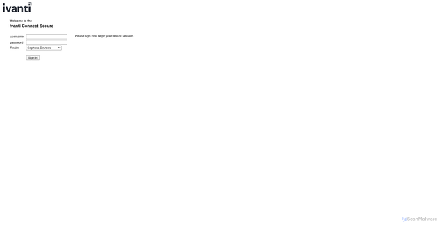 Security scan screenshot of https://remote.sephora.com