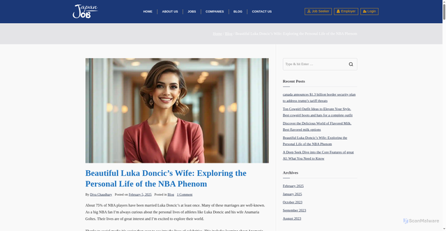 Security scan screenshot of https://jpnjob.com/meet-luka-doncics-wife-exploring-the-personal-life/