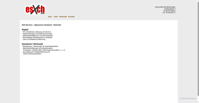Security scan screenshot of https://esx.ch