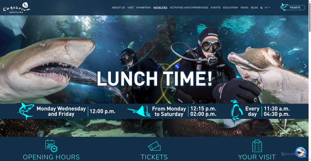 Security scan screenshot of https://www.aquariumbcn.com/en/
