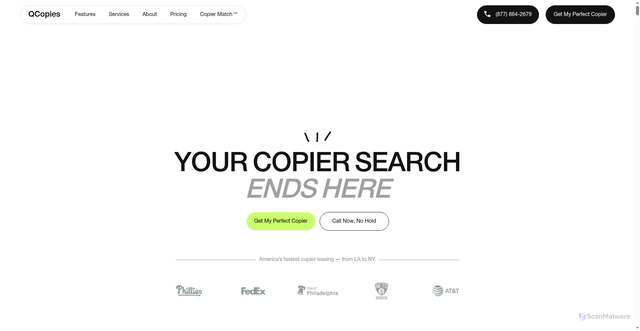 Security scan screenshot of https://quickcopies.com/