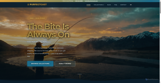 Security scan screenshot of https://purfectcast.com/