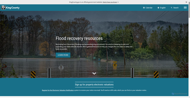 Security scan screenshot of https://kingcounty.com