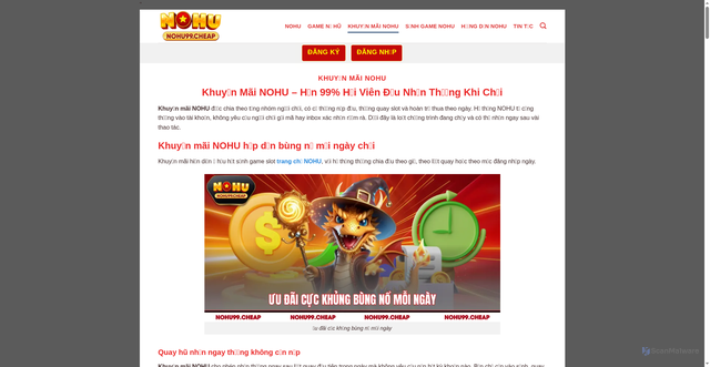 Security scan screenshot of https://xn--n8j9jtfyc264rfvd4q9g.in.net/khuyen-mai-nohu/