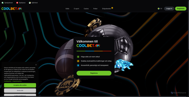 Security scan screenshot of https://onlainkasino.ee/go/coolbet