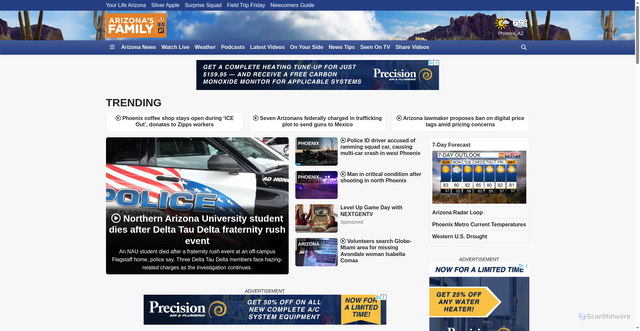 Security scan screenshot of https://azfamily.com