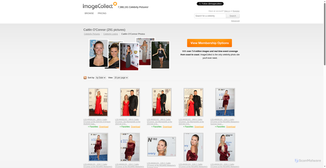 Security scan screenshot of https://imagecollect.com/celebrities/caitlin-o-connor-pictures-77240