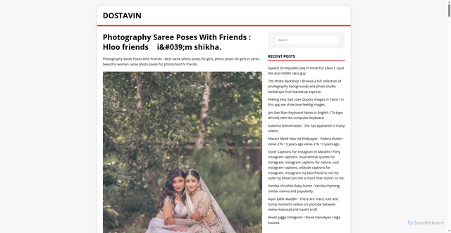 Security scan screenshot of https://nivatsod.pages.dev/posts/photography-saree-poses-with-friends