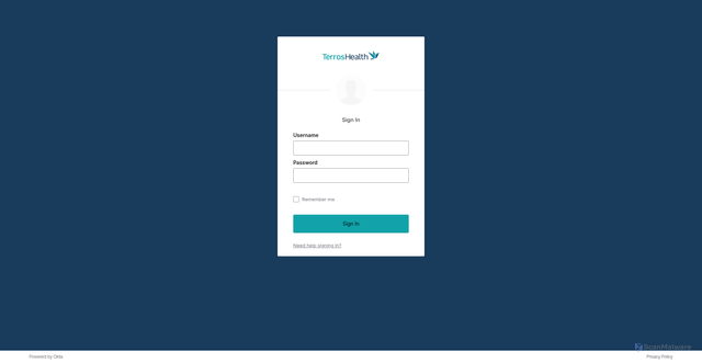 Security scan screenshot of https://terros.okta.com
