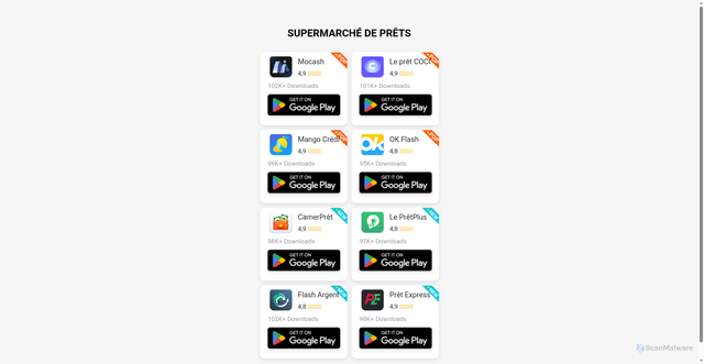 Security scan screenshot of https://le-pret.com/