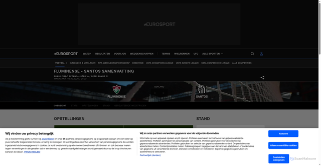 Security scan screenshot of https://www.eurosport.nl/voetbal/brazilian-serie-a/2026/fluminense-santos_mtc1656738/live.shtml