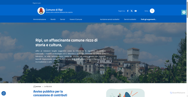 Security scan screenshot of https://comune.ripi.fr.it/