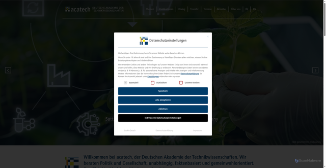 Security scan screenshot of https://www.acatech.de/