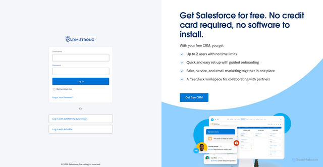 Security scan screenshot of https://trustaltus.lightning.force.com