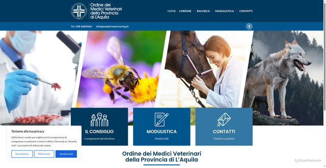 Security scan screenshot of https://www.mediciveterinariaq.it/