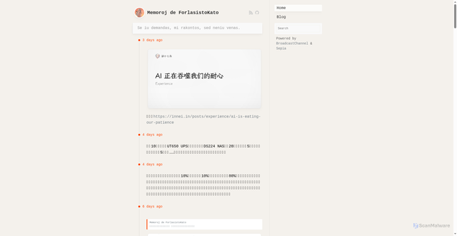 Security scan screenshot of https://microblog-broadcast-channel.pages.dev/