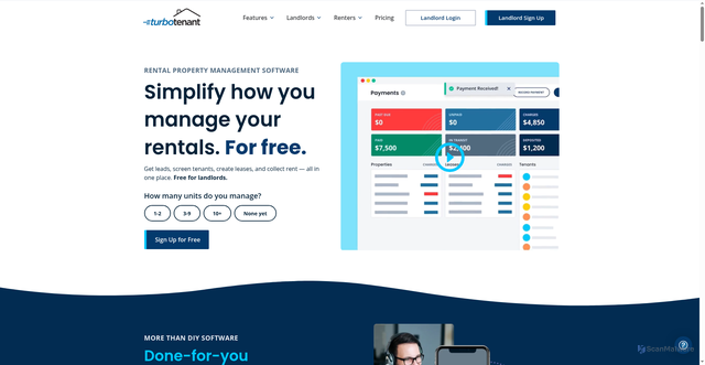 Security scan screenshot of https://www.turbotenant.com