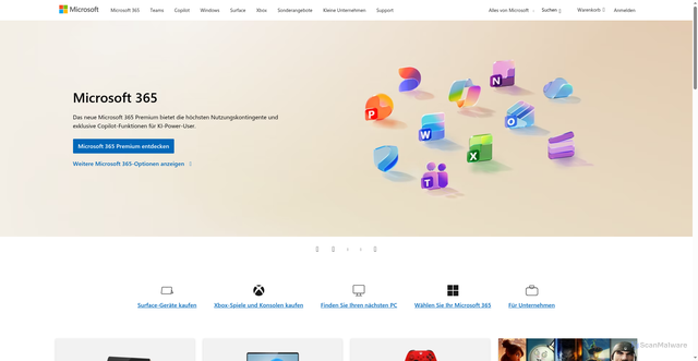 Security scan screenshot of http://www.microsoft.com/