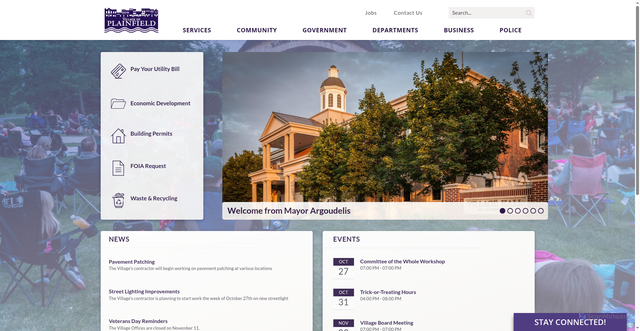 Security scan screenshot of https://www.plainfieldil.gov/