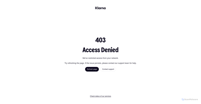 Security scan screenshot of https://www.klarna.com/se/sakerhet/
