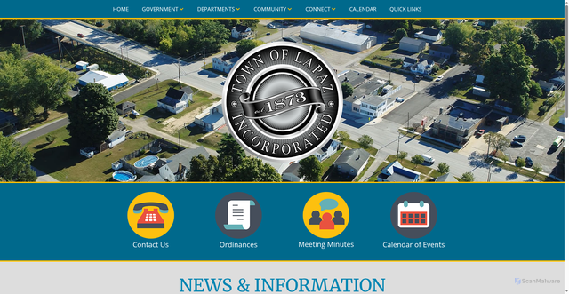 Security scan screenshot of https://www.lapazindiana.com/