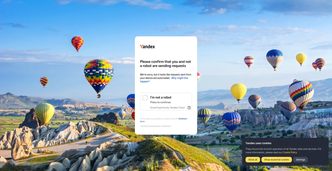 Security scan screenshot of https://oauth.yandex.ru