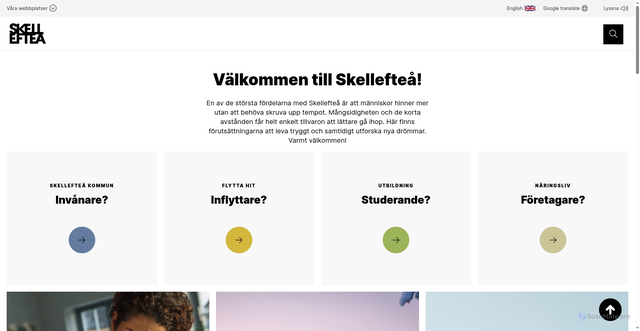 Security scan screenshot of https://skelleftea.se/