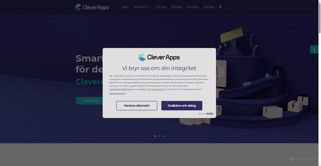 Security scan screenshot of https://cleverapps.se