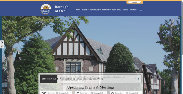 Security scan screenshot of https://dealboroughnj.gov/