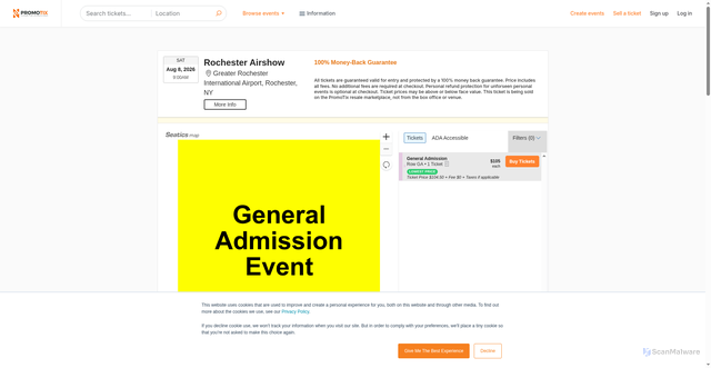 Security scan screenshot of https://www.promotix.com/event-discovery/l/6a35f3d7-9612-4ac6-9c3e-448b614e7c67