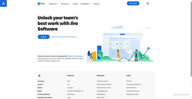 Security scan screenshot of https://jira.atlassian.com