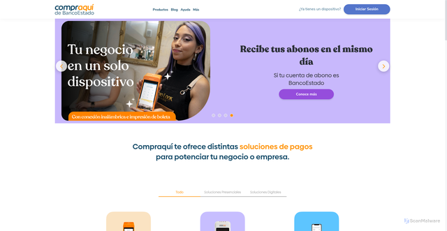 Security scan screenshot of https://compraqui.cl