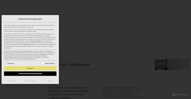 Security scan screenshot of https://joergheynkes.de/